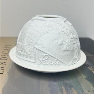 Bernardaud Limoges PARIS Scenes Porcelain Lithopane Fairy Votive holder